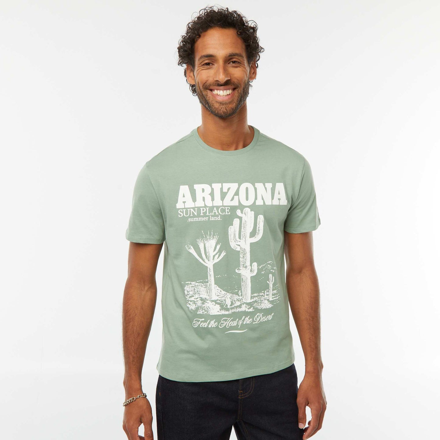 T-shirt imprimé manches courtes VERT