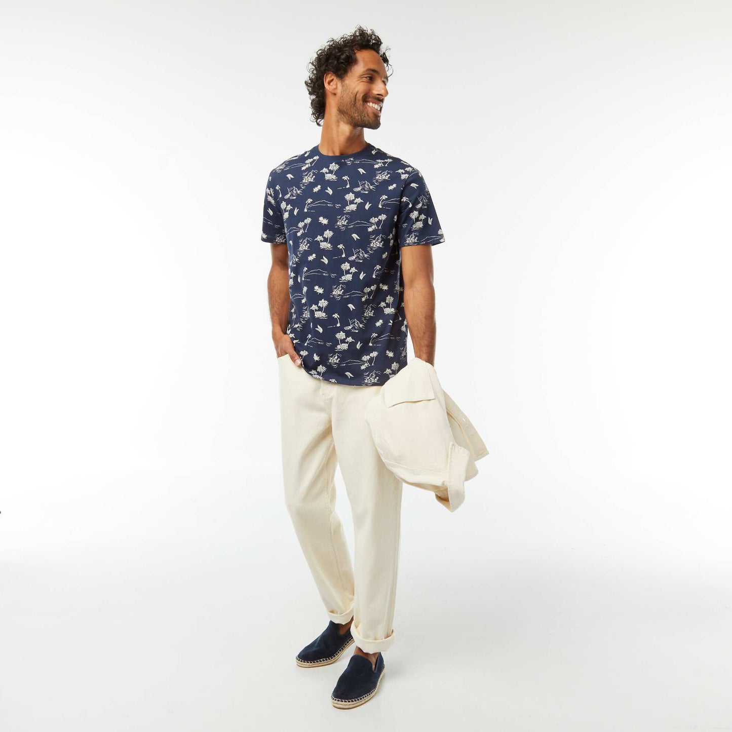 T-shirt imprimé manches courtes NOIR