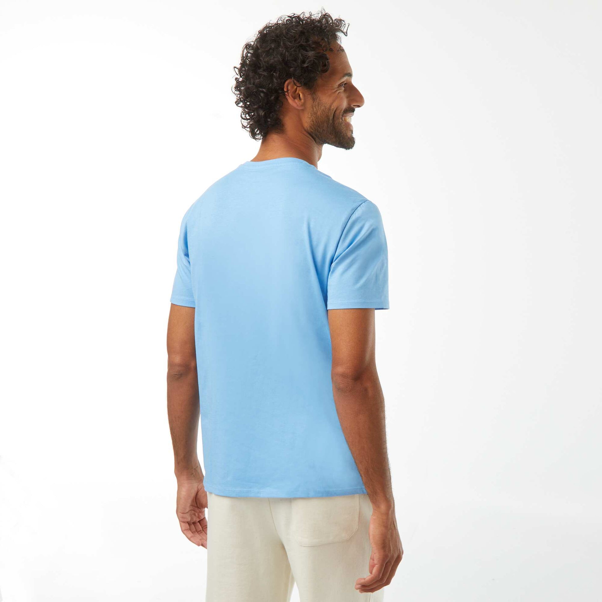 T-shirt imprimé manches courtes BLEU