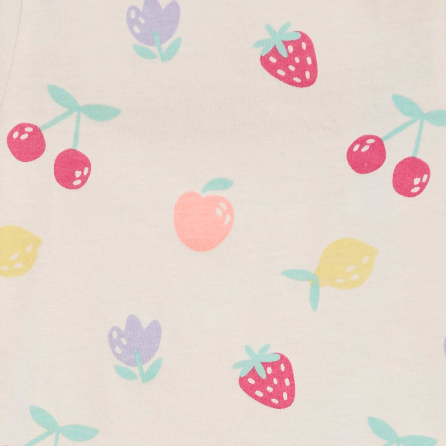 T-shirt manches courtes volantées à imprimé ROSE