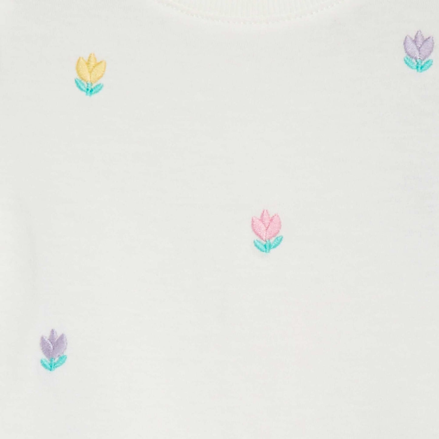 T-shirt à motifs brodés BLANC