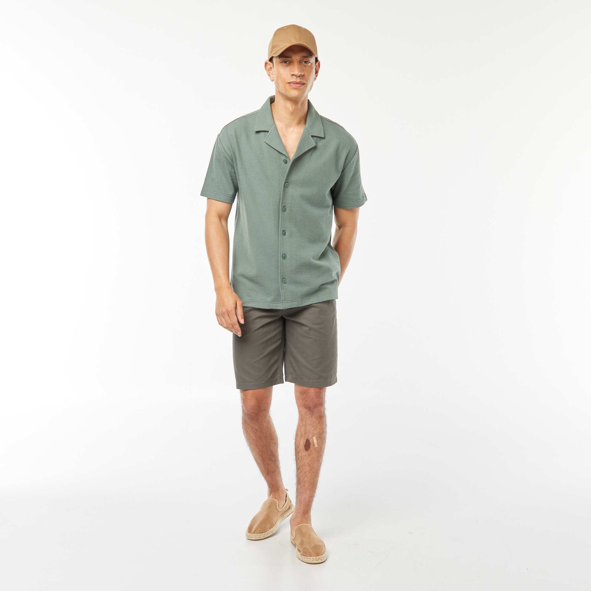 Bermuda en twill uni KAKI