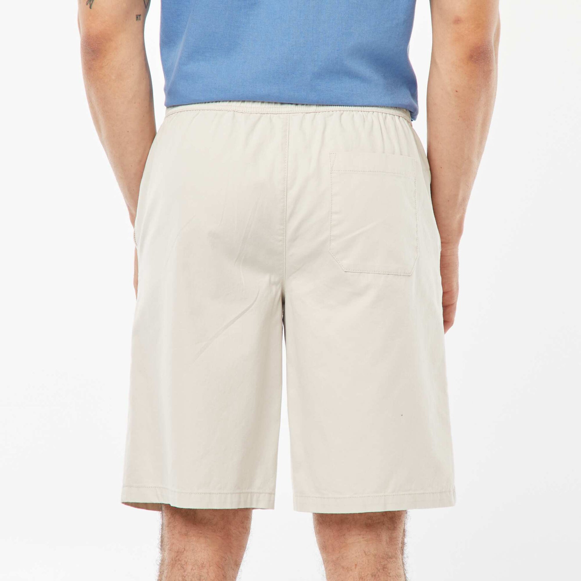 Bermuda en twill uni GRIS