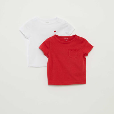 Lot de 2 t-shirts unis BLANC
