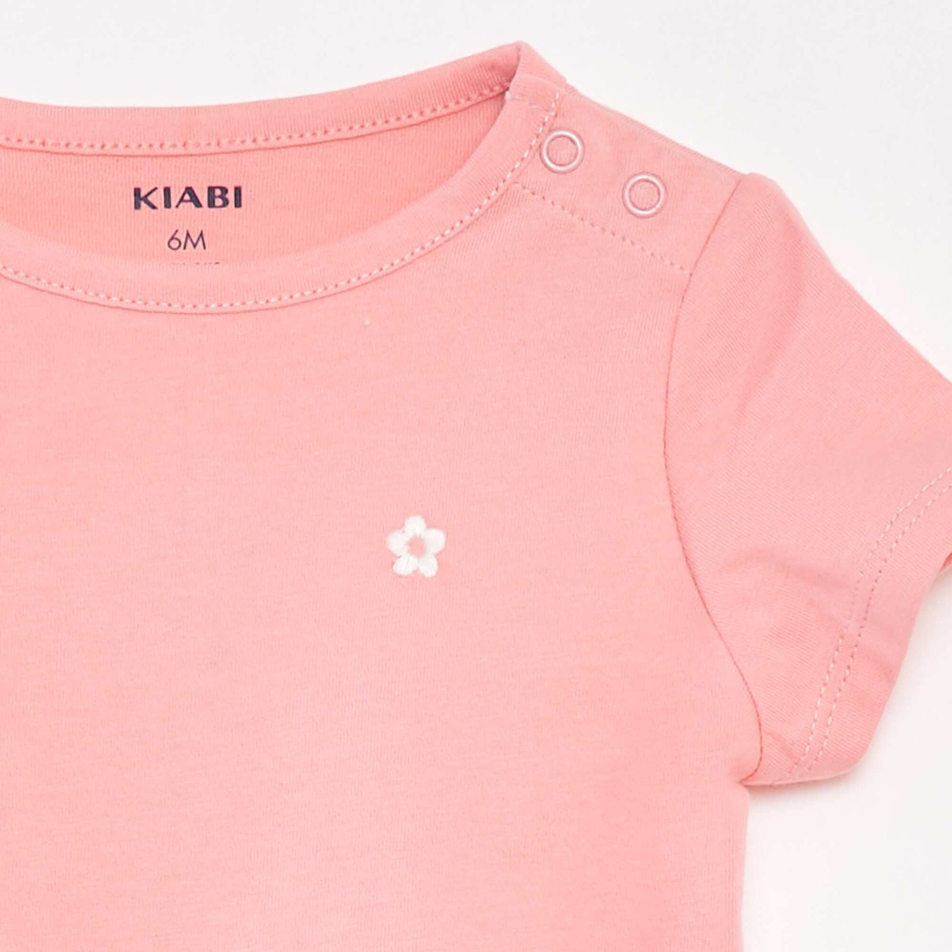 Lot de 2 t-shirts unis ROSE
