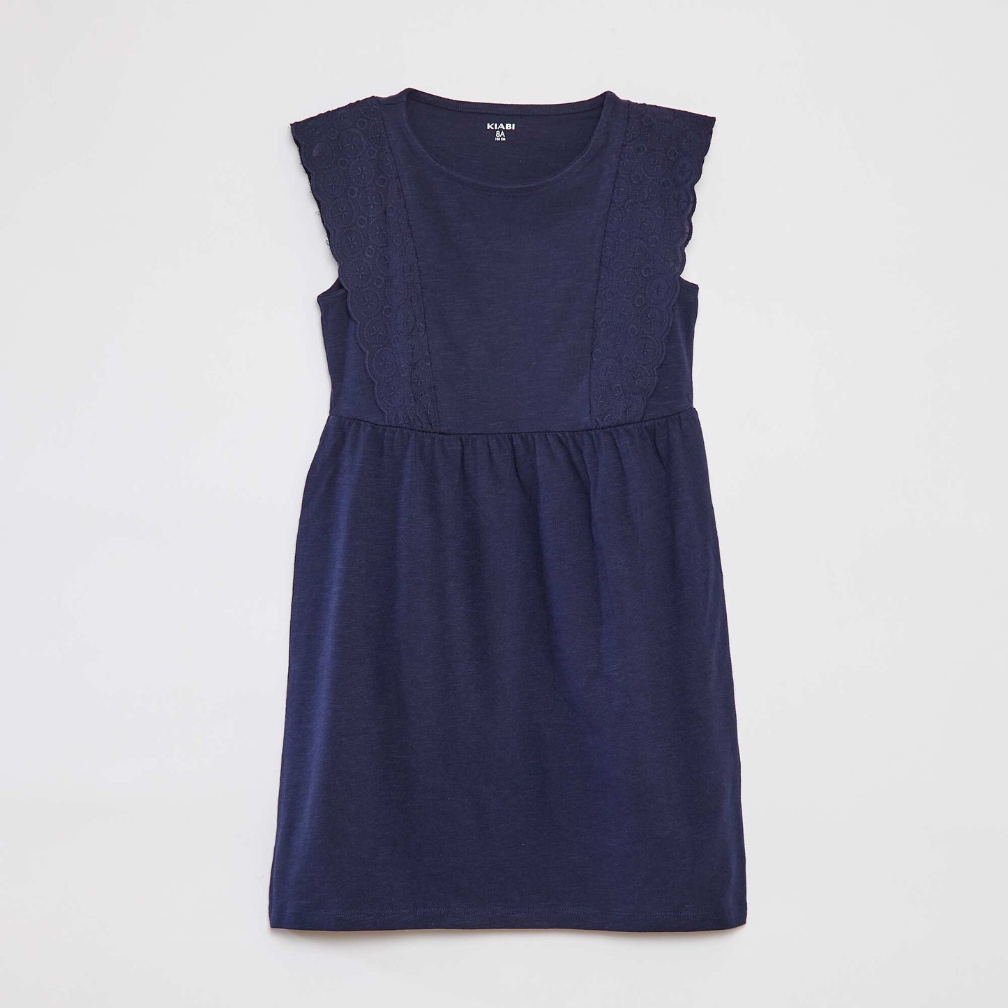 Robe sans manches avec broderies anglaises NOIR