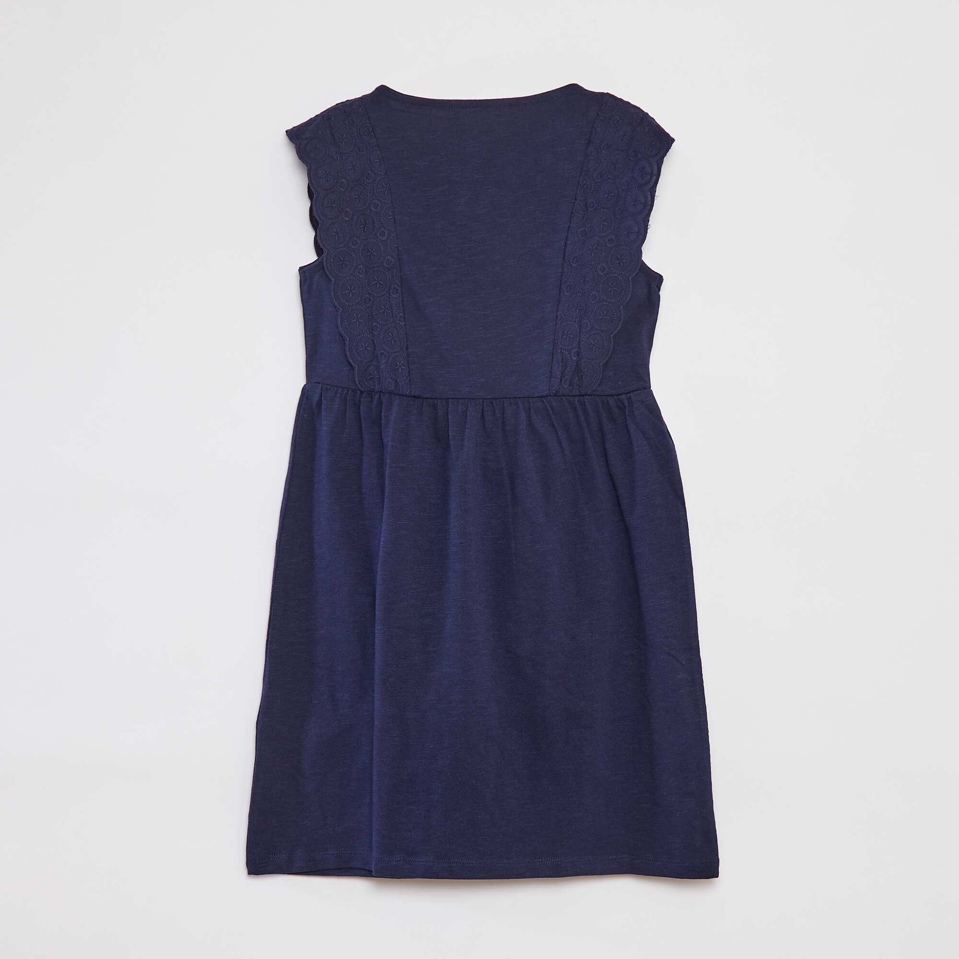 Robe sans manches avec broderies anglaises NOIR