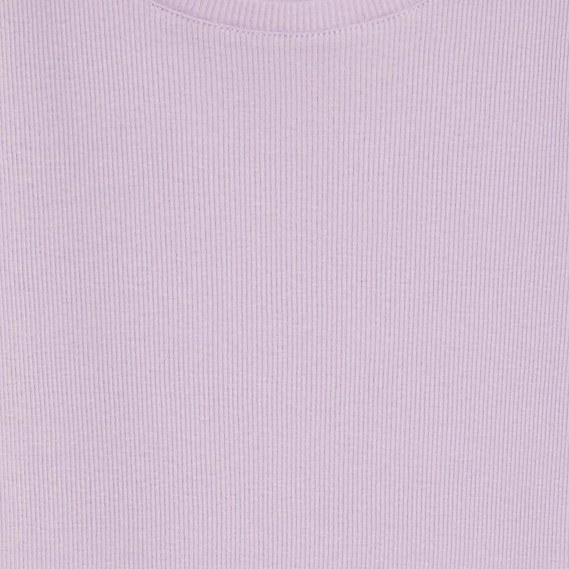 T-shirt côtelé bords ondulés VIOLET