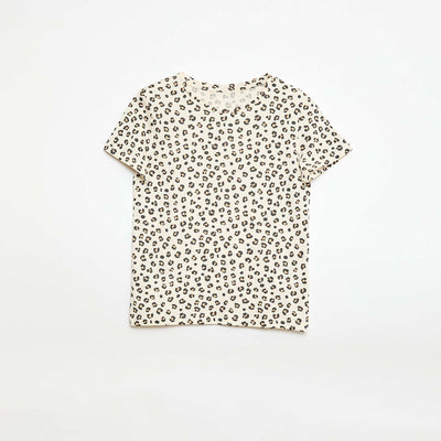 T-shirt à manches courtes imprimé LEOPARD