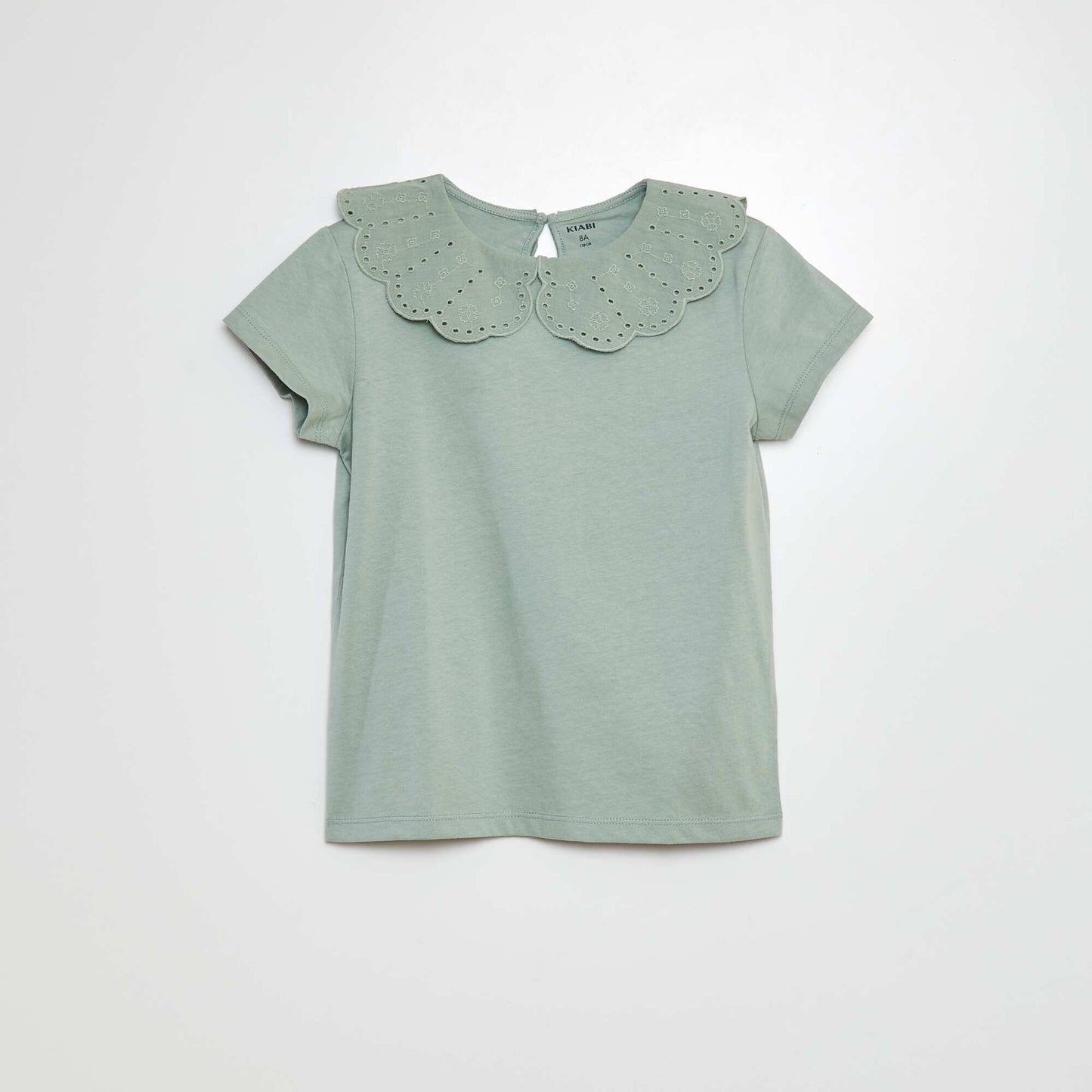 T-shirt à manches courtes avec broderies anglaises VERT