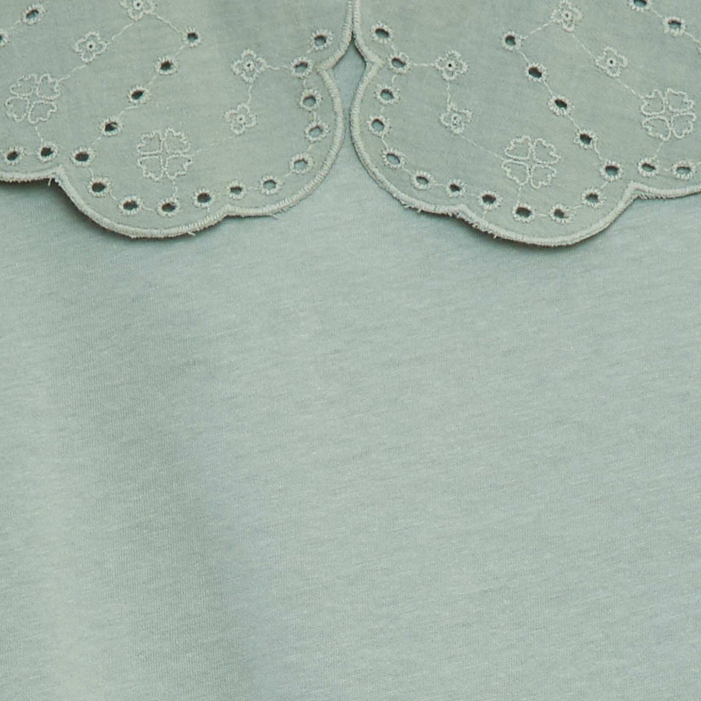 T-shirt à manches courtes avec broderies anglaises VERT