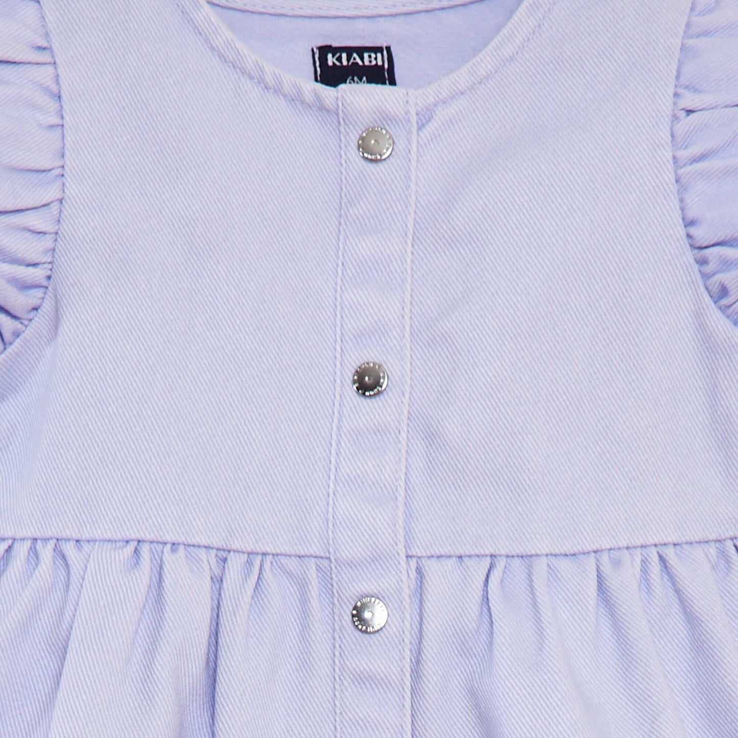 Robe en denim avec manches courtes volantées VIOLET