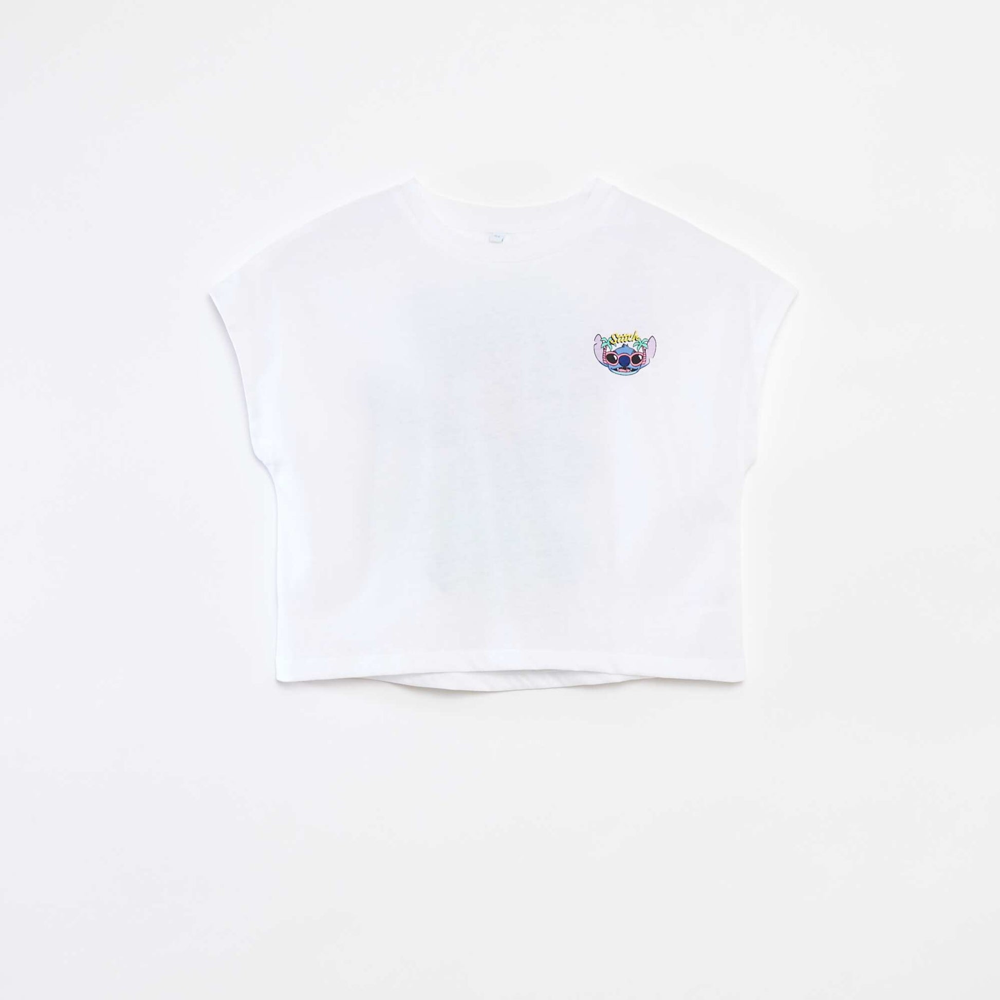 Tee-shirt manches courtes 'Stitch' BLANC