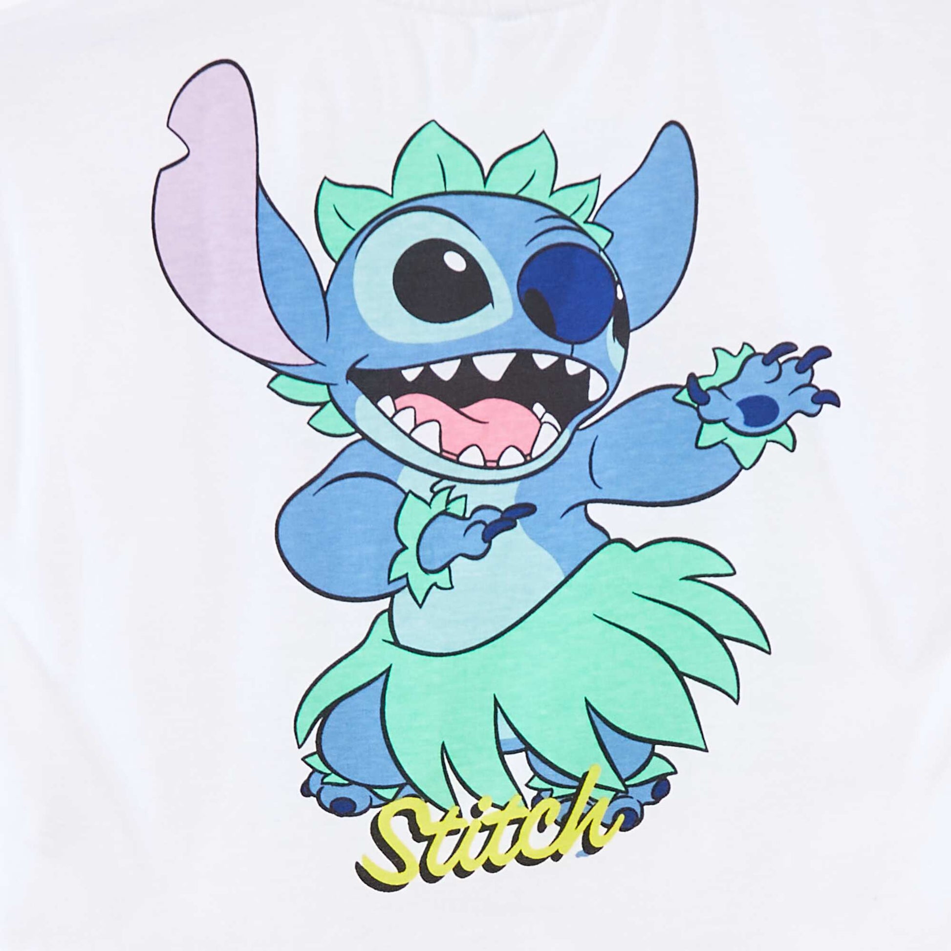 Tee-shirt manches courtes 'Stitch' BLANC