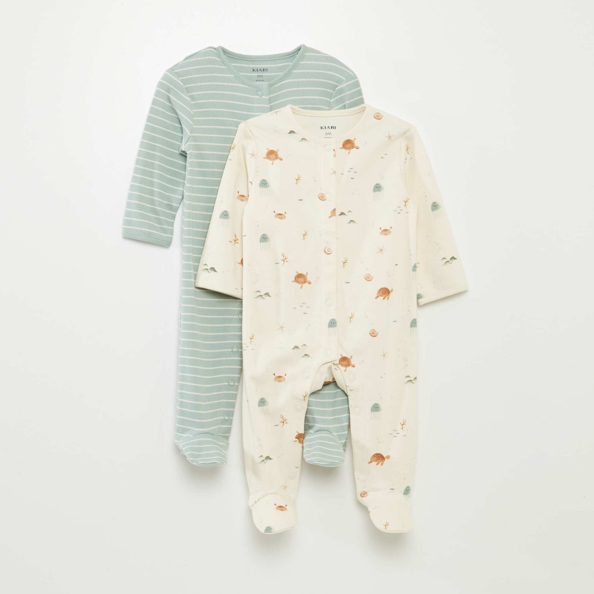 Lot de 2 dors-bien avec pieds VERT