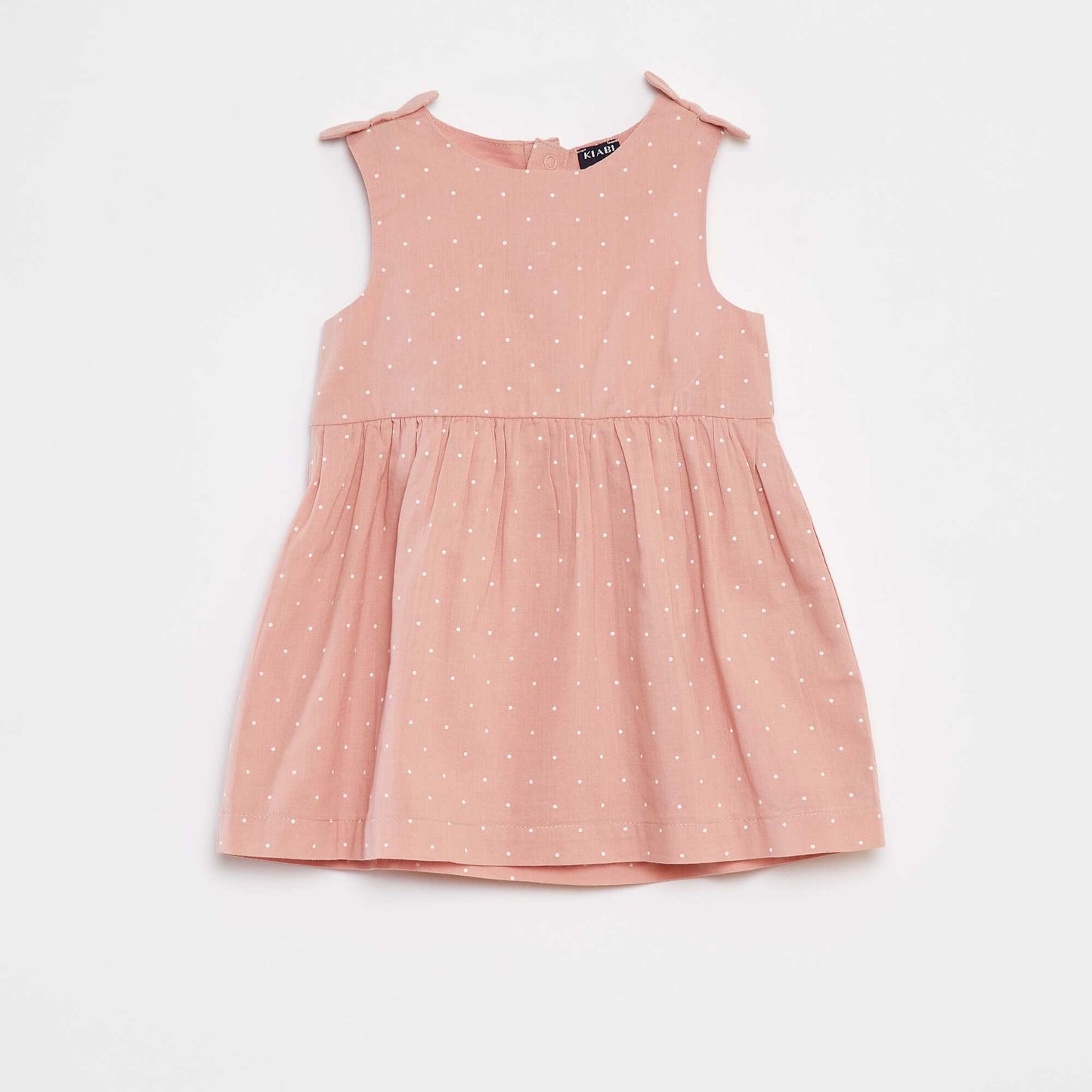 Robe sans manches en voile de coton ROSE