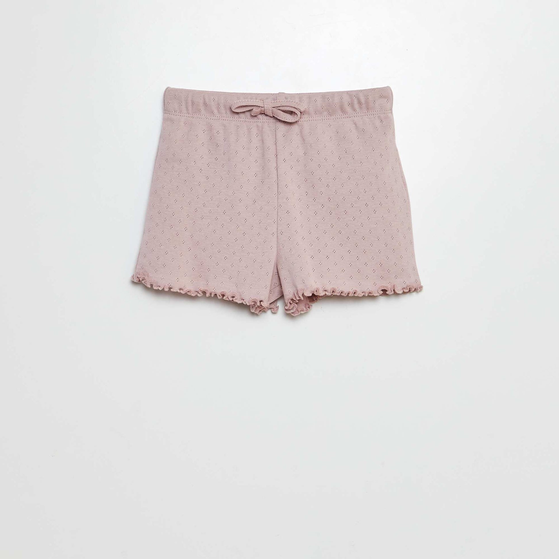 Pyjama en pointelle t-shirt + short - 2 pièces VIOLET
