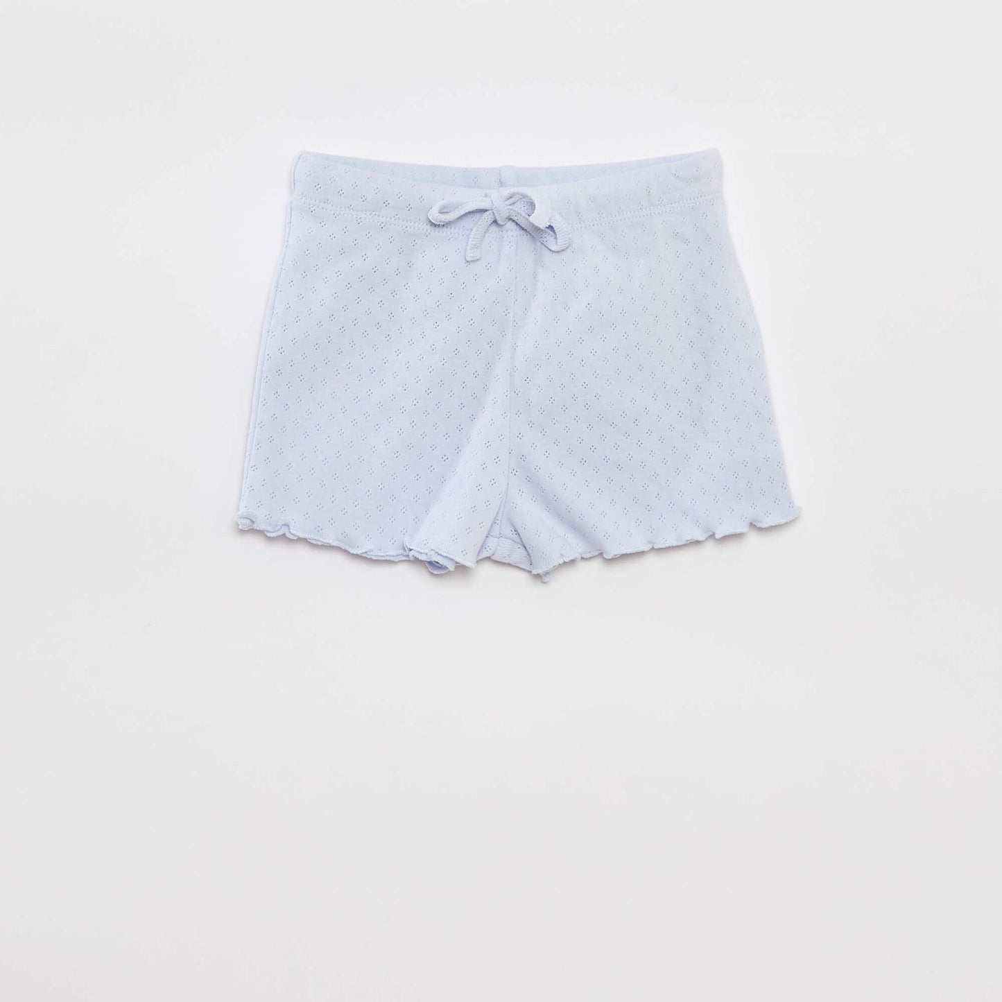 Pyjama en pointelle t-shirt + short - 2 pièces BLEU