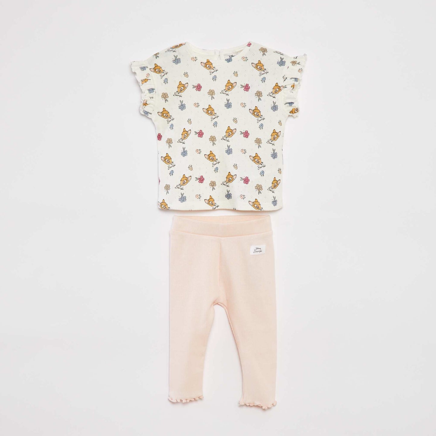 Ensemble t-shirt en maille pointelle + legging 'Disney' - 2 pièces ROSE