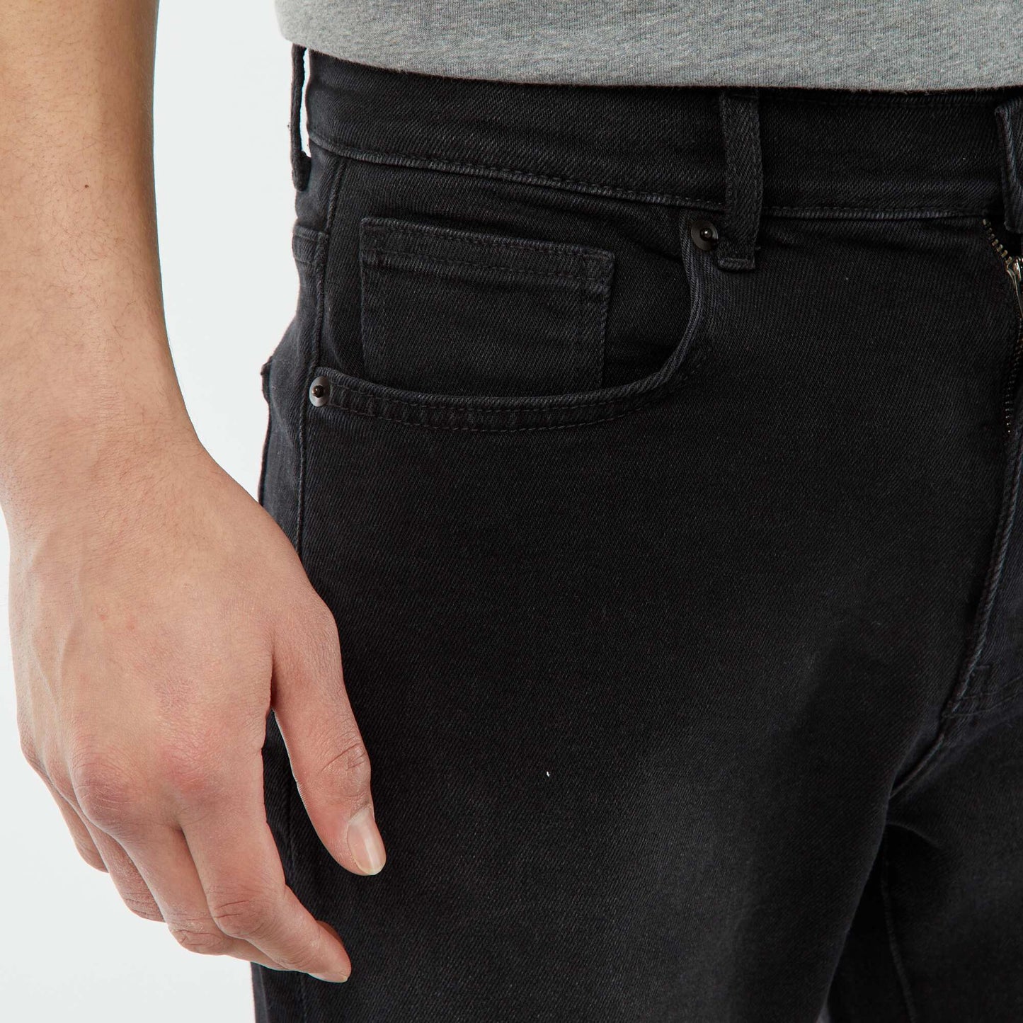 Bermuda en jean 5 poches GRIS