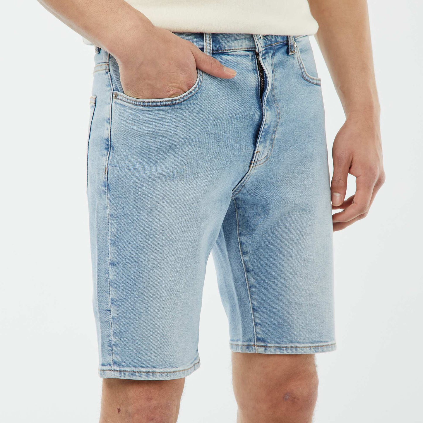 Bermuda en jean 5 poches BLEU