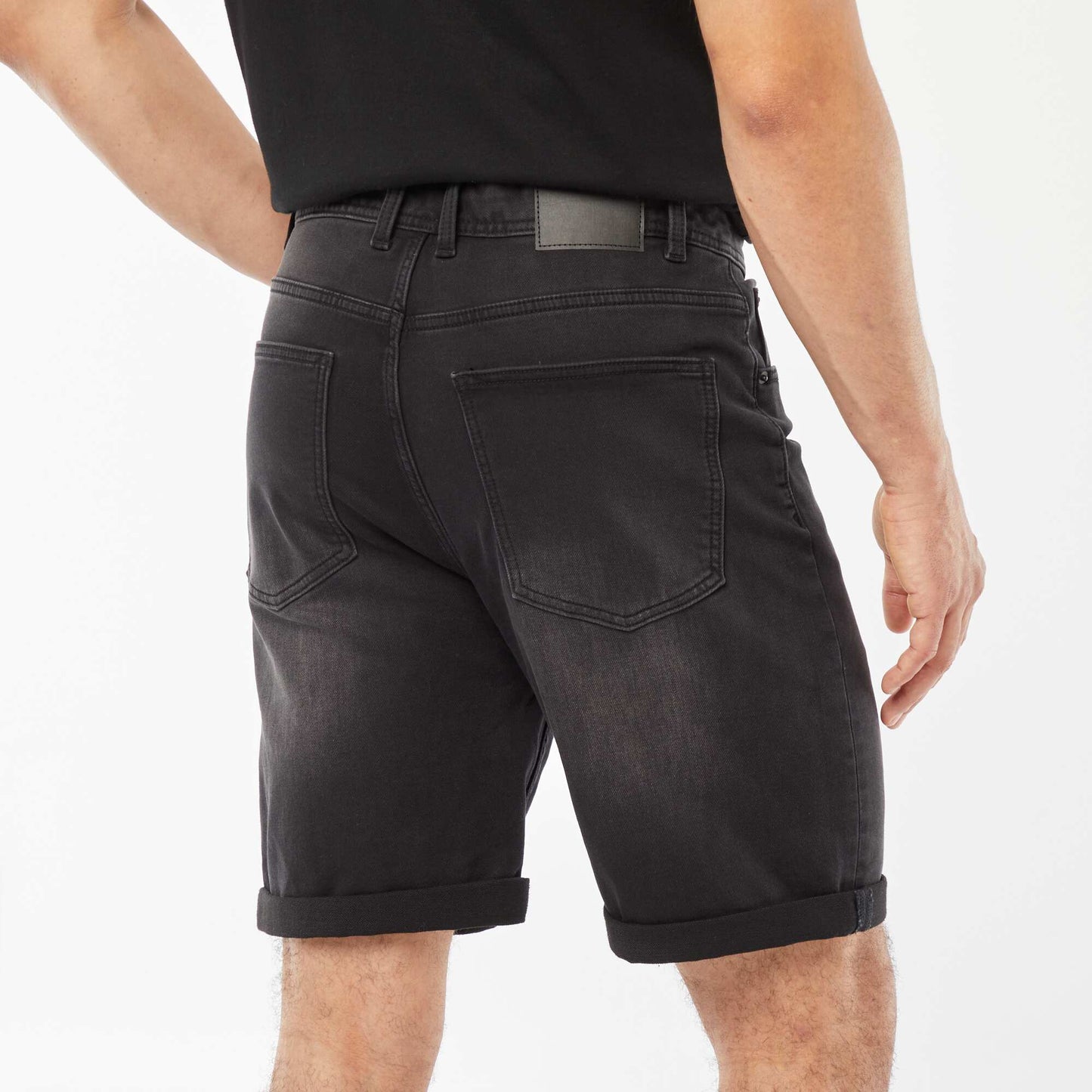 Bermuda en jean slim NOIR