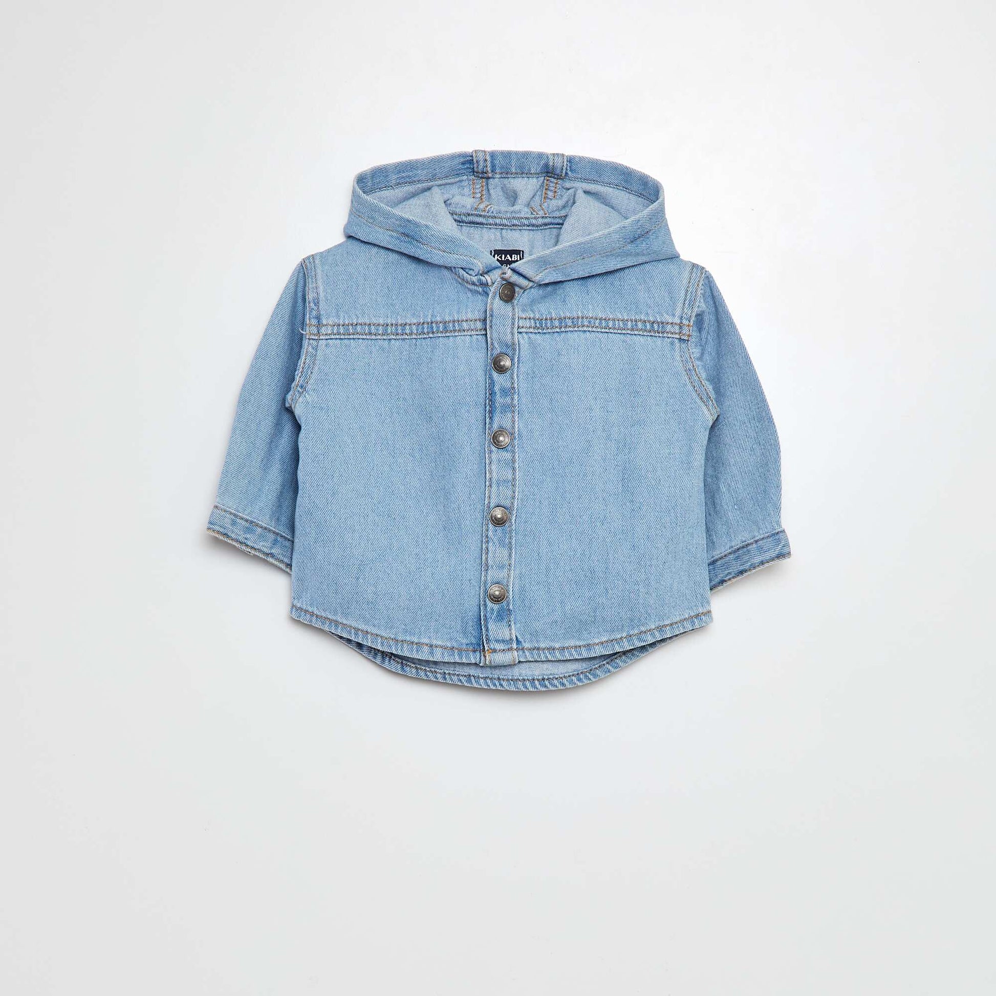 Chemise en jean à capuche BLEU