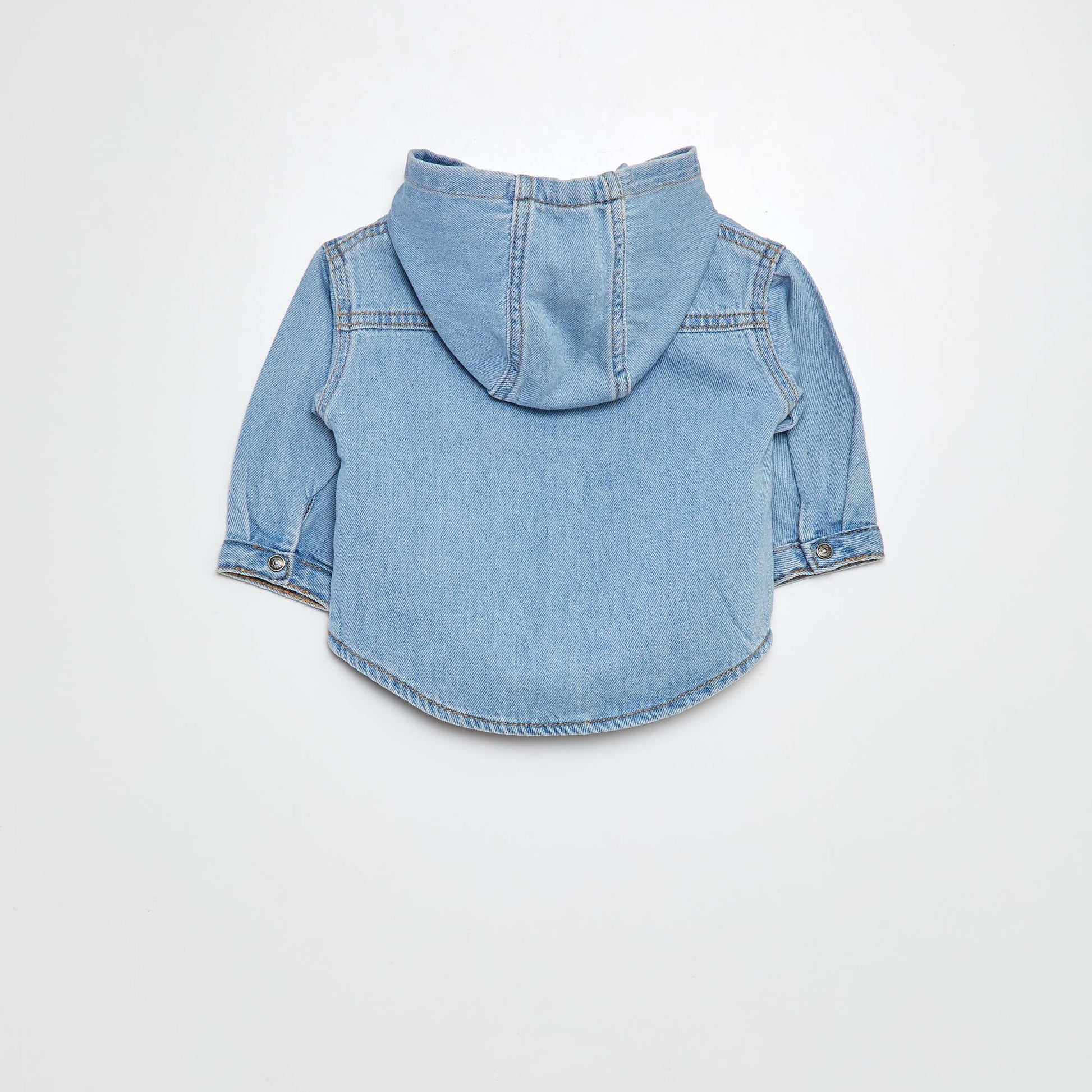 Chemise en jean à capuche BLEU