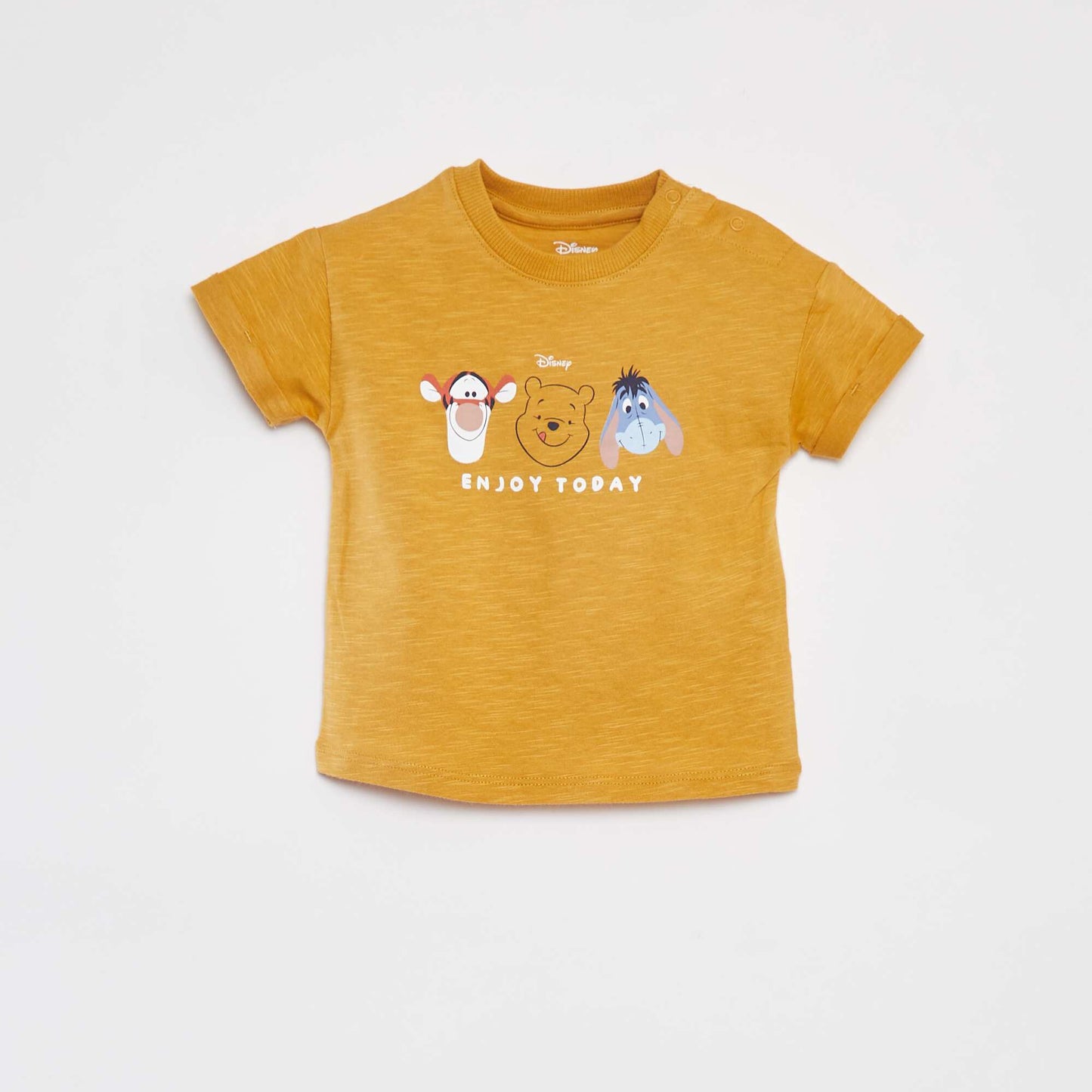Ensemble t-shirt 'Disney' + salopette courte rayée - 2 pièces JAUNE