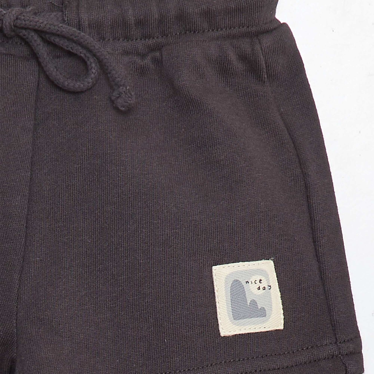 Short en molleton fin NOIR