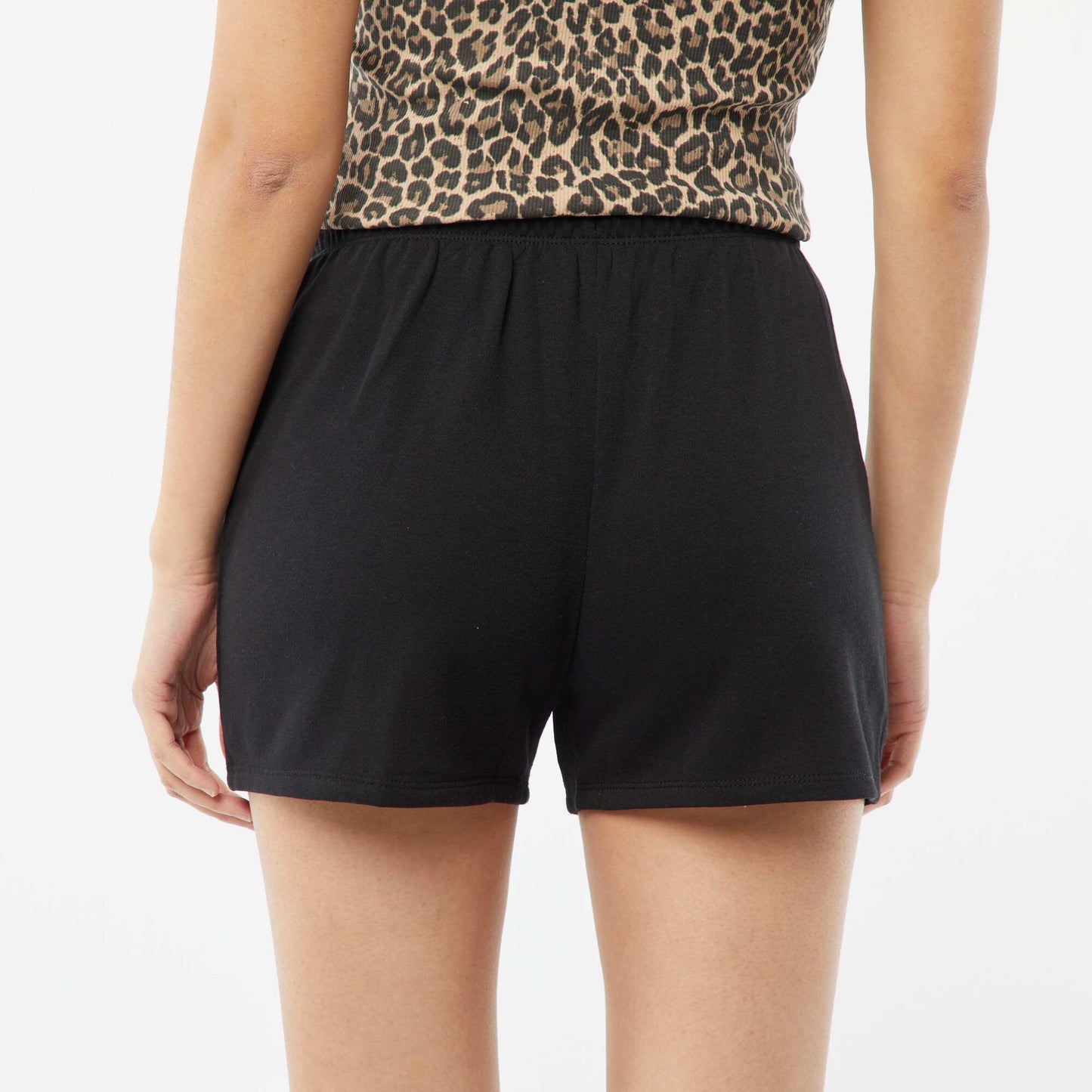 Short en molleton NOIR