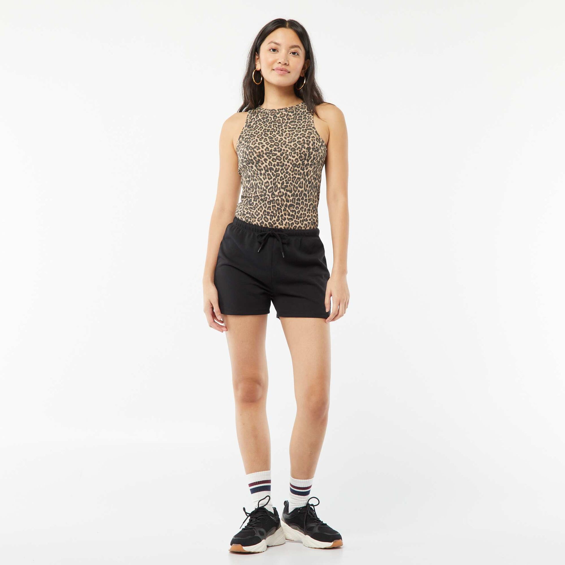 Short en molleton NOIR