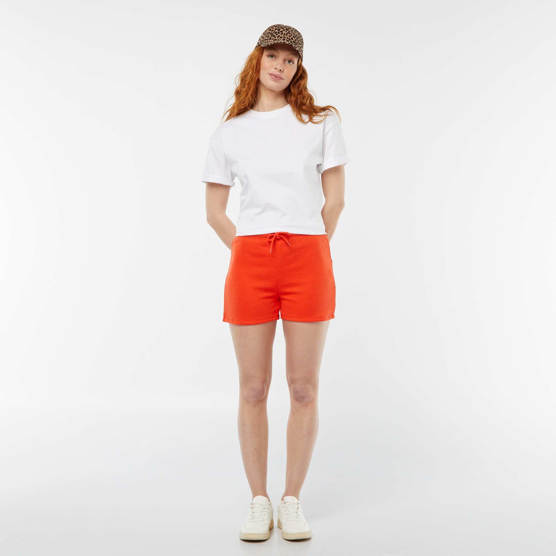 Short en molleton ROUGE