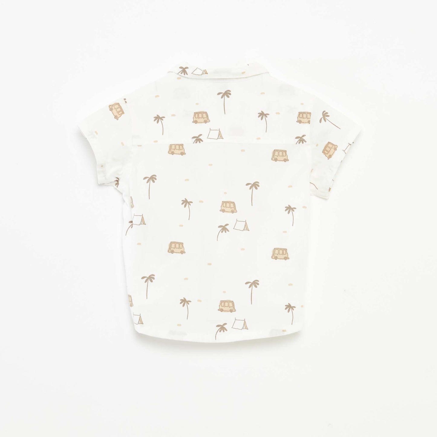 Chemise à manches courtes avec motif BLANC