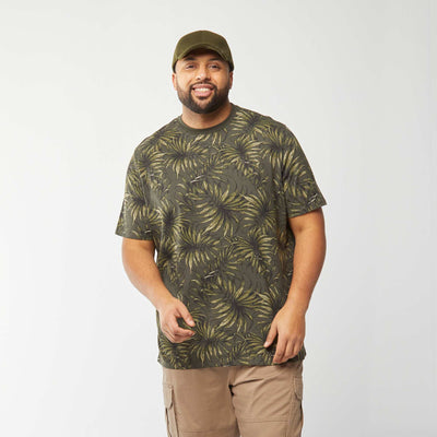 T-shirt en maille jersey imprimé avec manches courtes KAKI