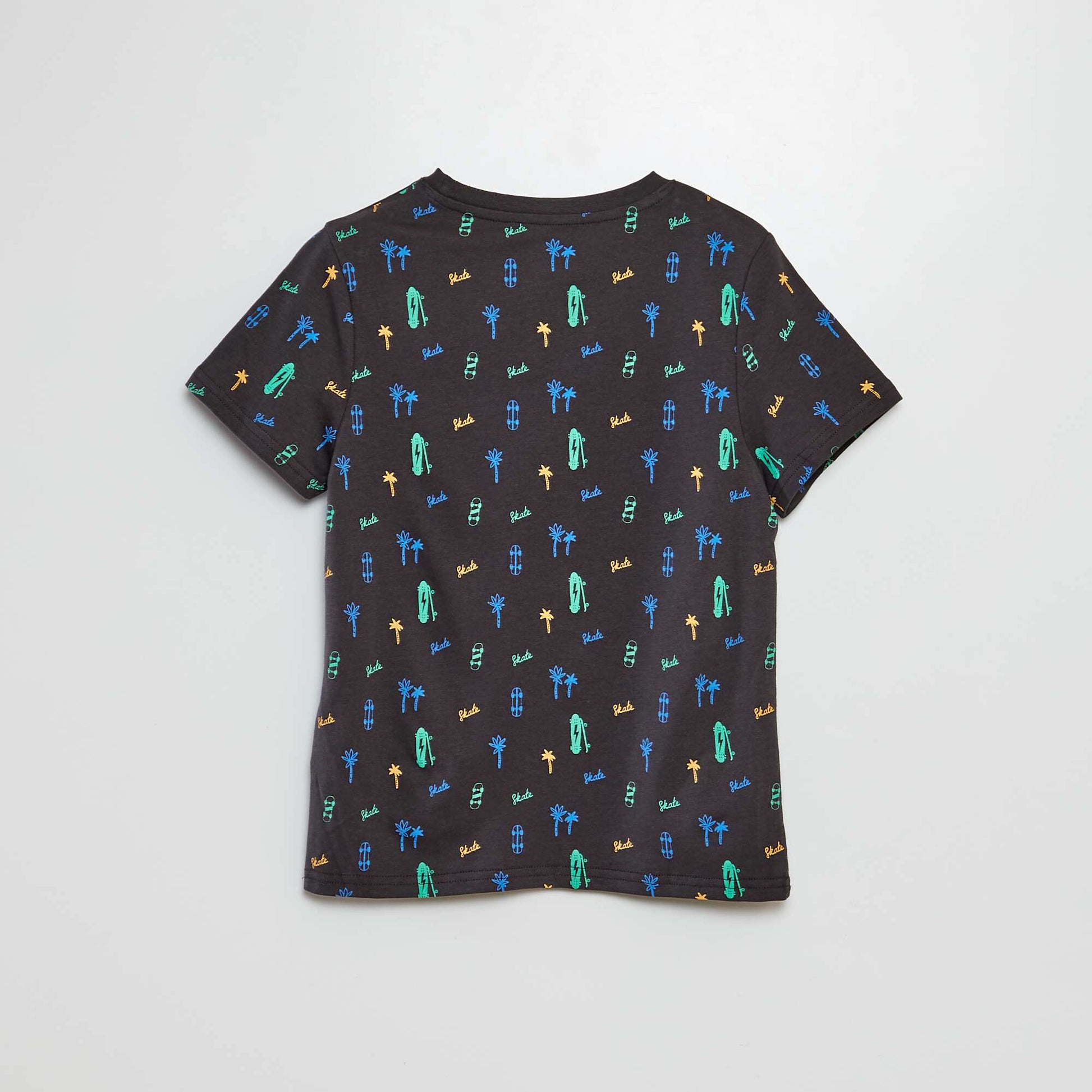 T-shirt manches courtes à motif GRIS