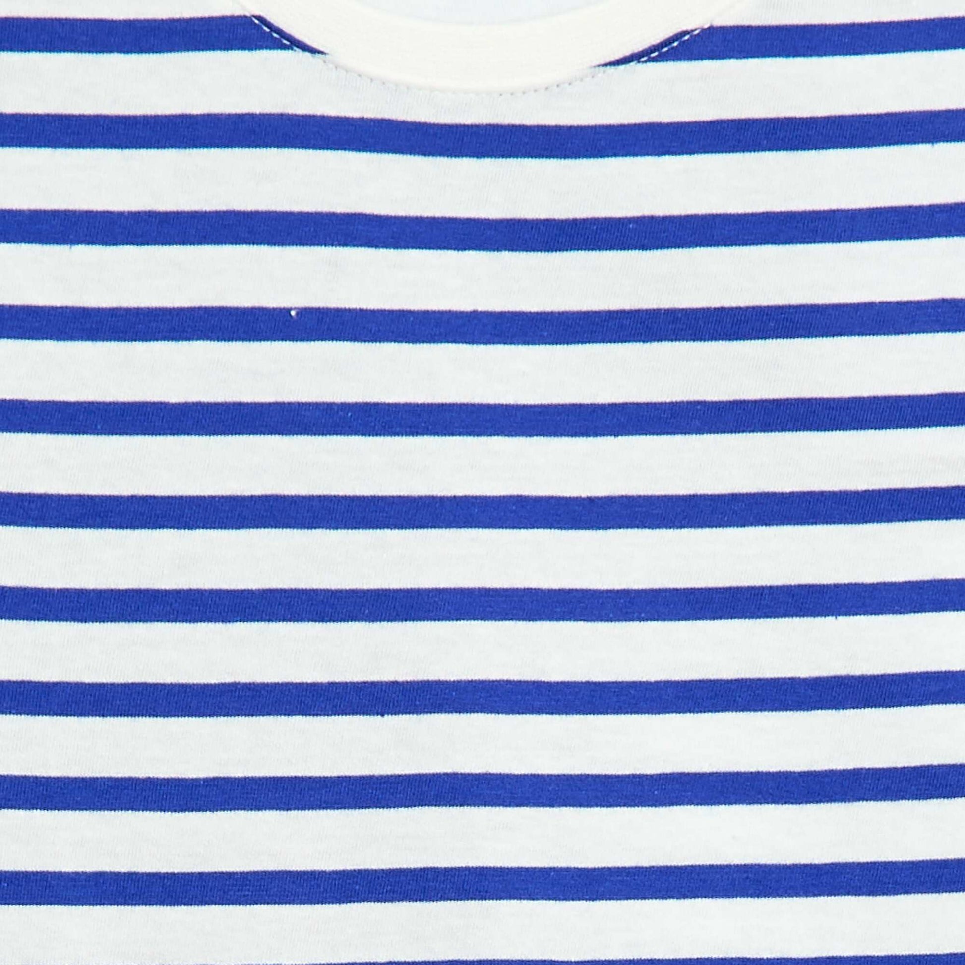 T-shirt manches courtes à motif BLEU