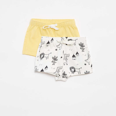 Lot de 2 Shorts en jersey - 2 pièces BLANC