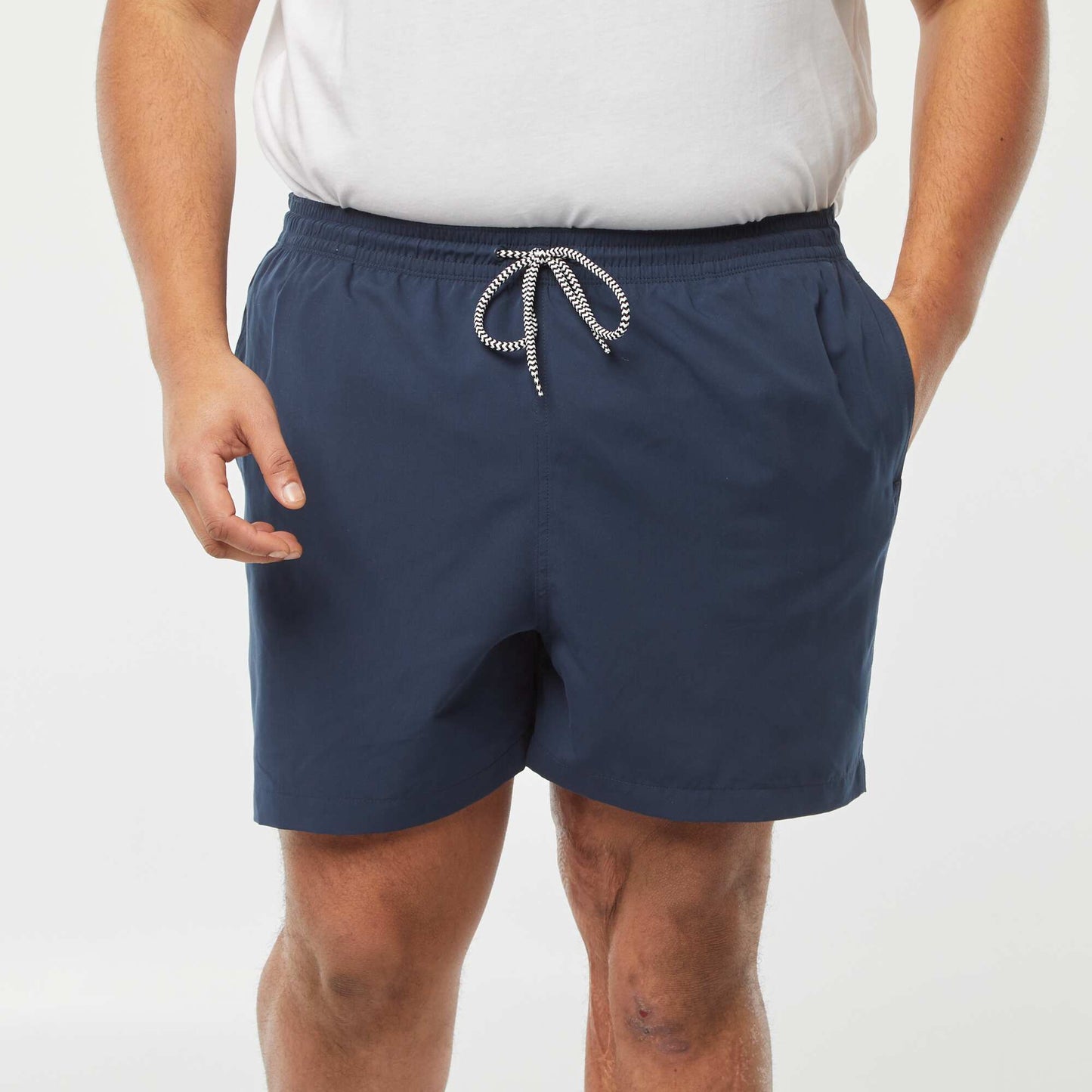 Short de bain uni BLEU
