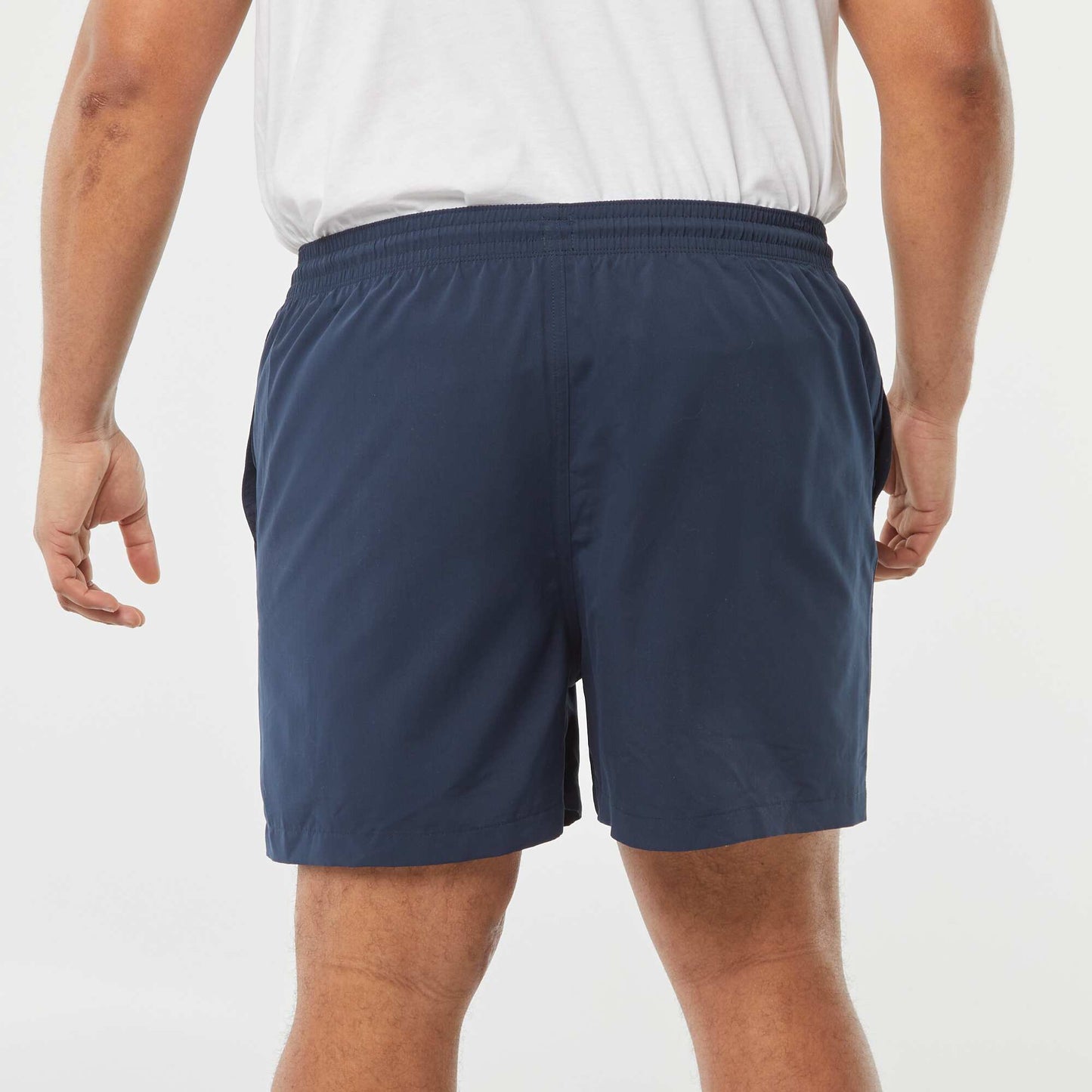 Short de bain uni BLEU