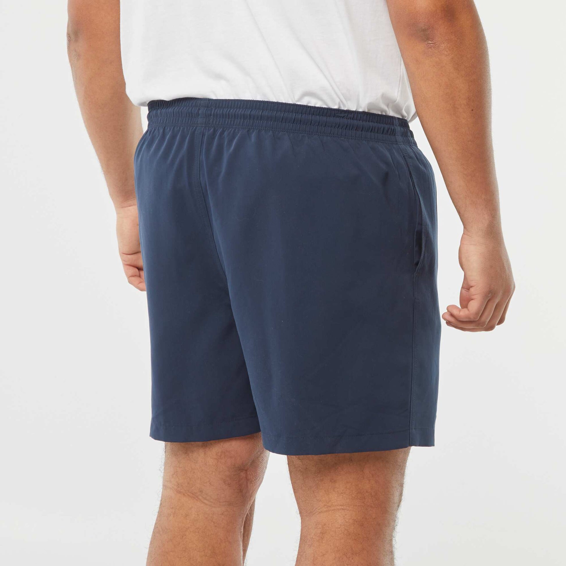 Short de bain uni BLEU