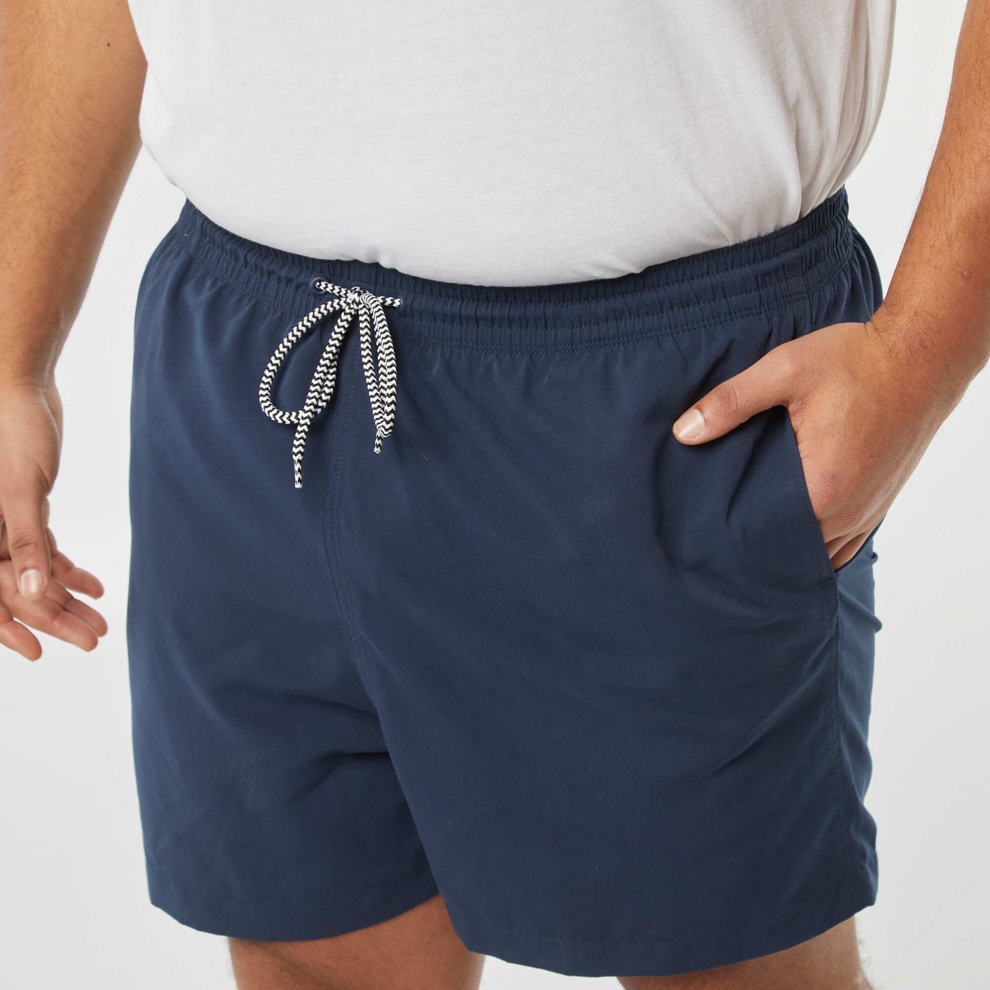 Short de bain uni BLEU