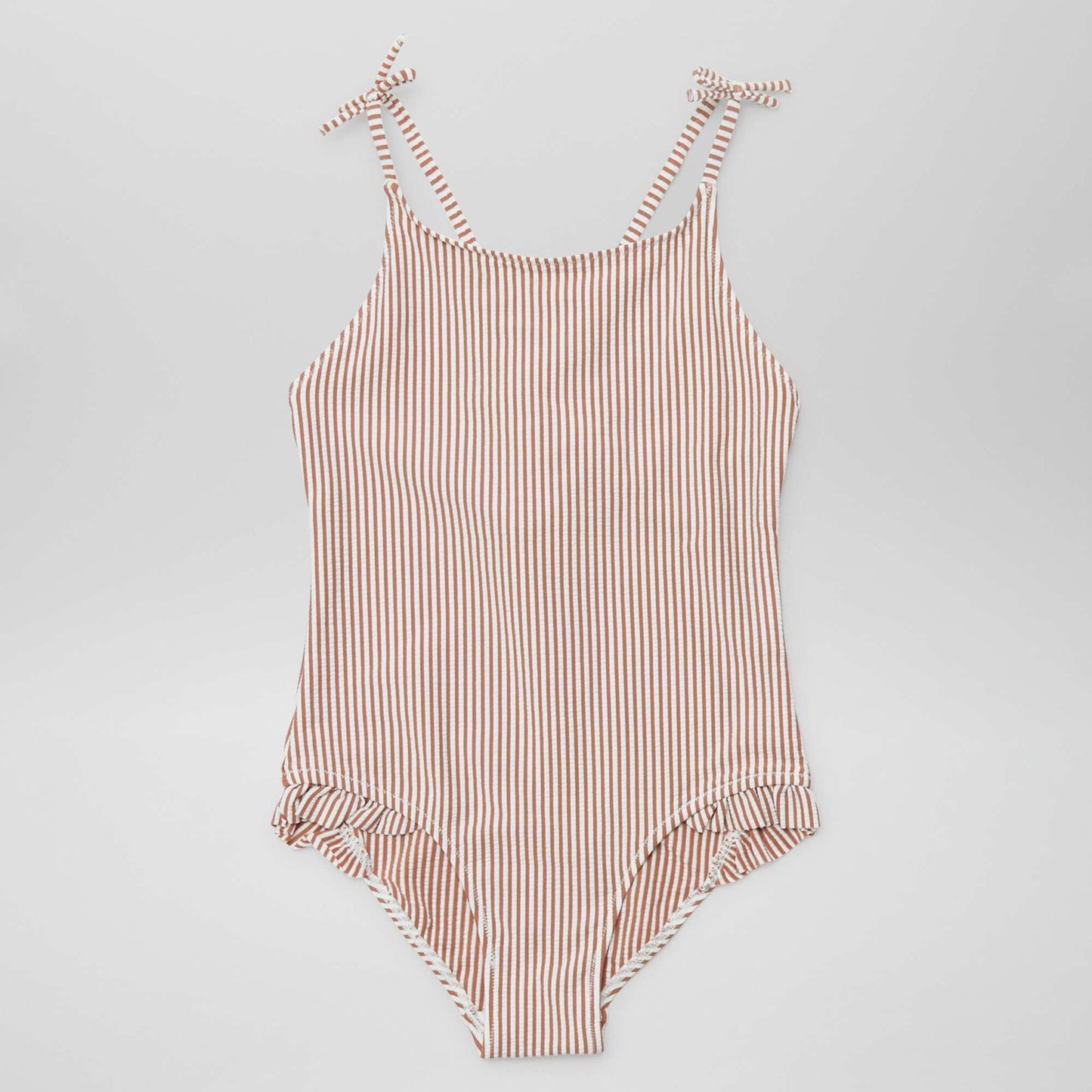 Maillot de bain rayé - 1 pièce MARRON