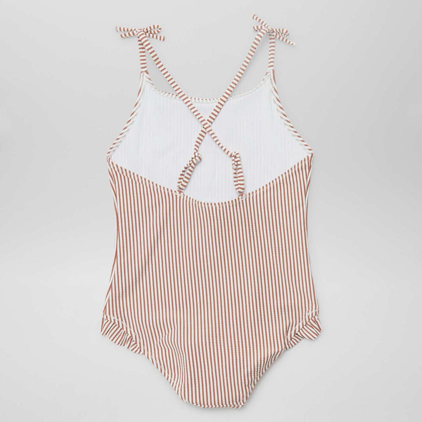 Maillot de bain rayé - 1 pièce MARRON