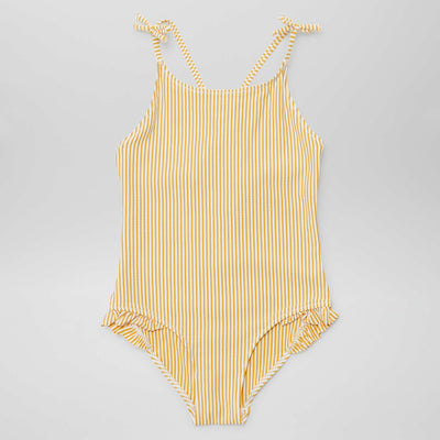 Maillot de bain rayé - 1 pièce JAUNE