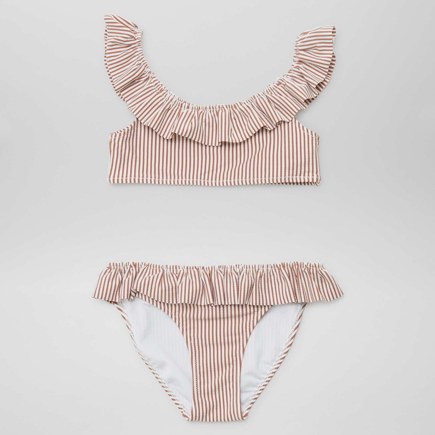 Maillot de bain rayé - 2 pièces MARRON