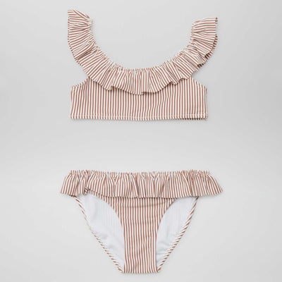 Maillot de bain rayé - 2 pièces MARRON