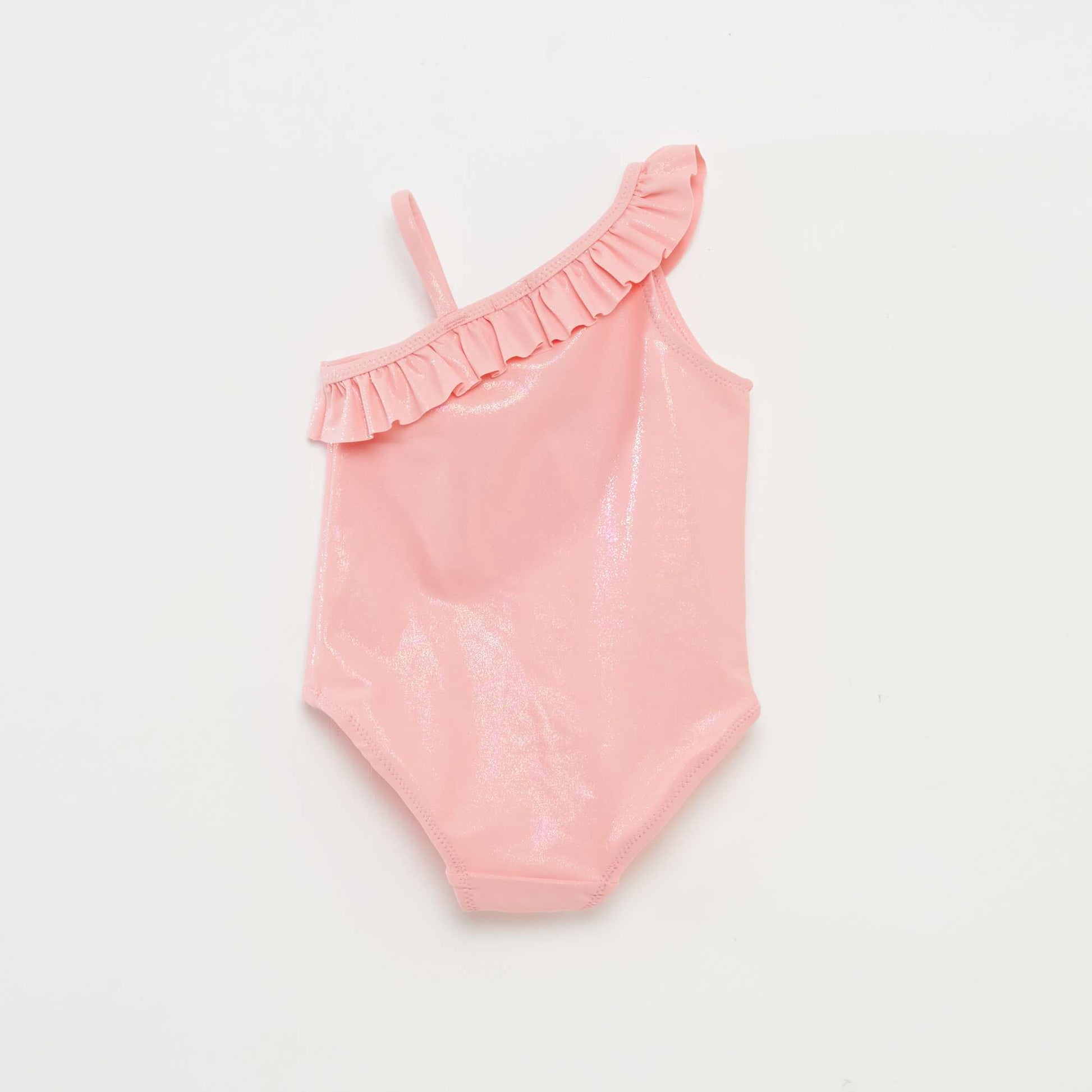 Maillot de bain avec col asymétrique volanté ROSE