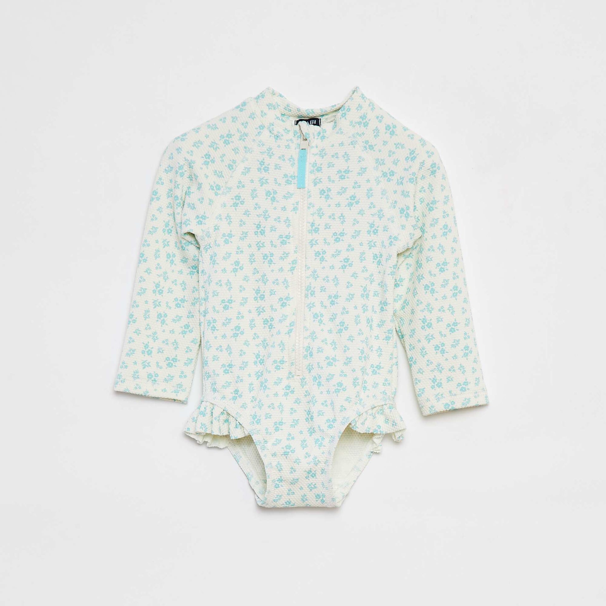 Maillot de bain body avec manches longues BLANC