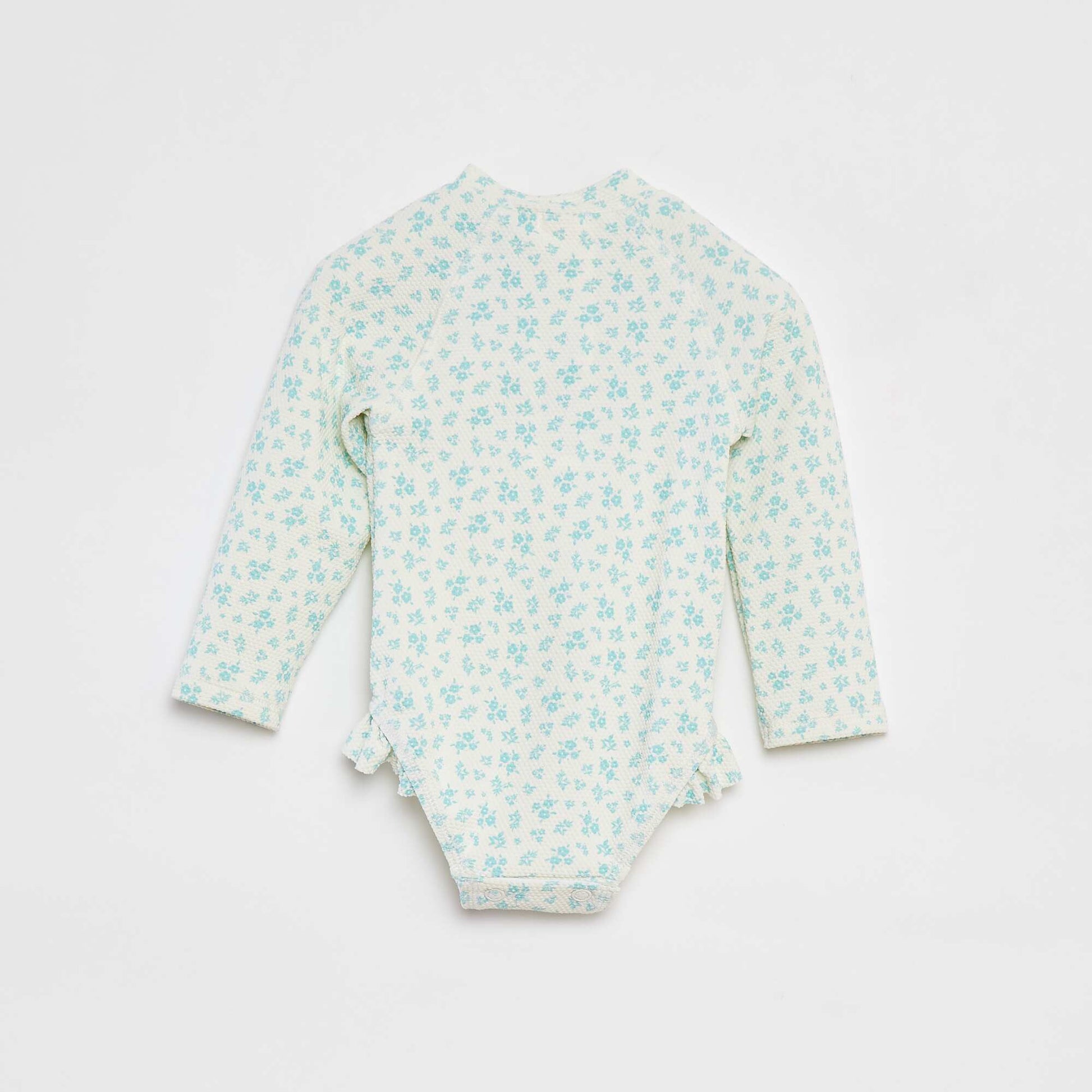 Maillot de bain body avec manches longues BLANC